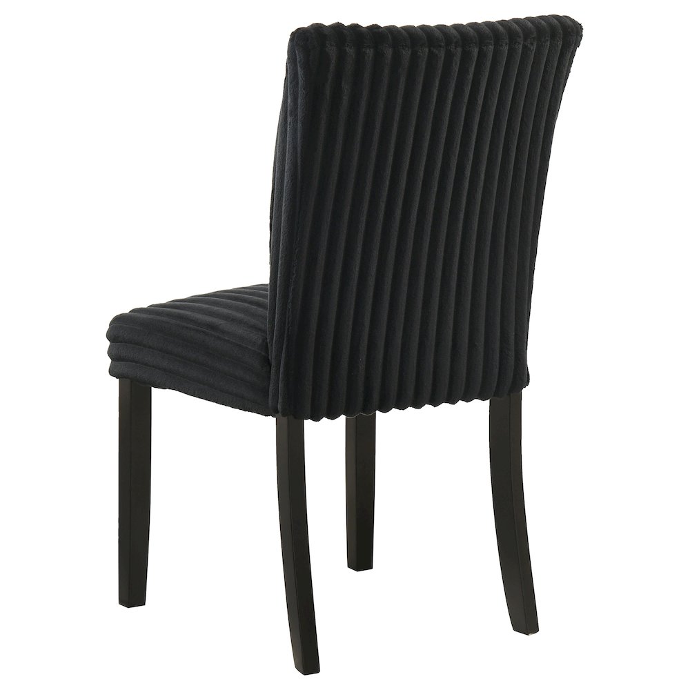 Dermott Upholstered Parson Dining Side Chair Black (Set of 2). Picture 7
