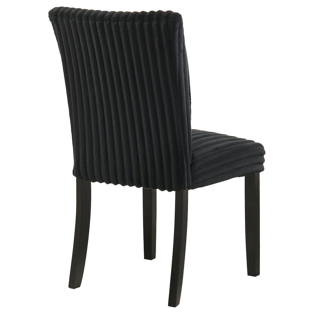 Dermott Upholstered Parson Dining Side Chair Black (Set of 2). Picture 8