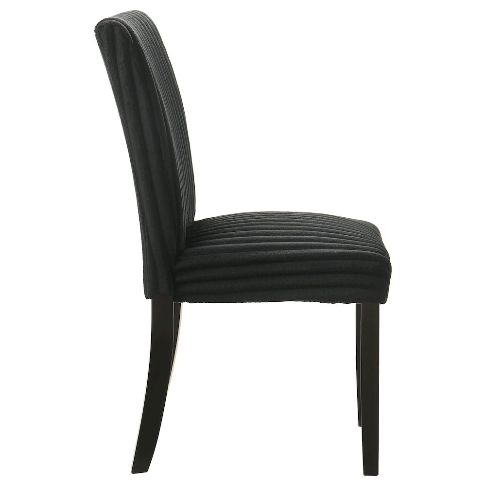 Dermott Upholstered Parson Dining Side Chair Black (Set of 2). Picture 9