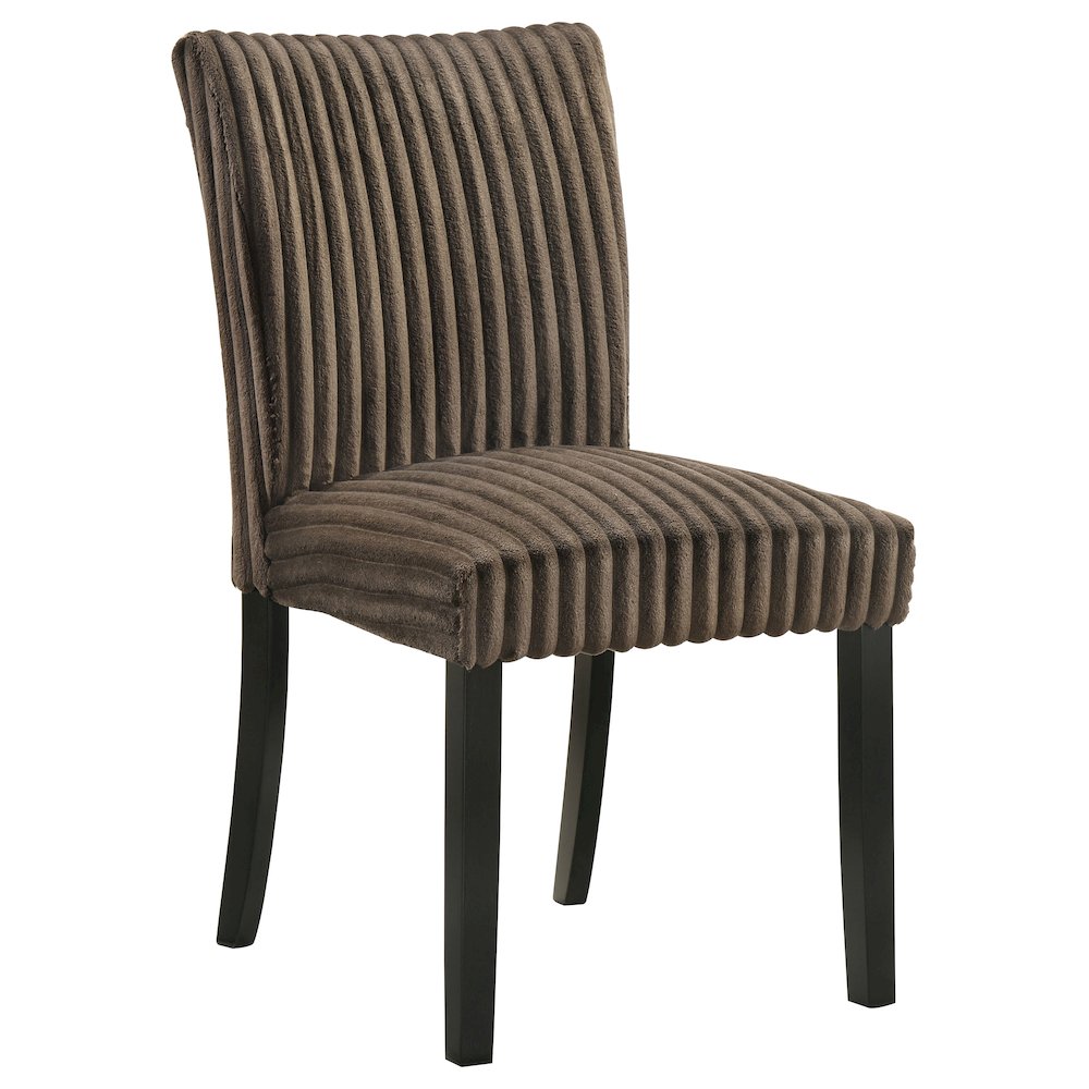 Dermott Upholstered Parson Dining Side Chair Chocolate (Set of 2). Picture 3