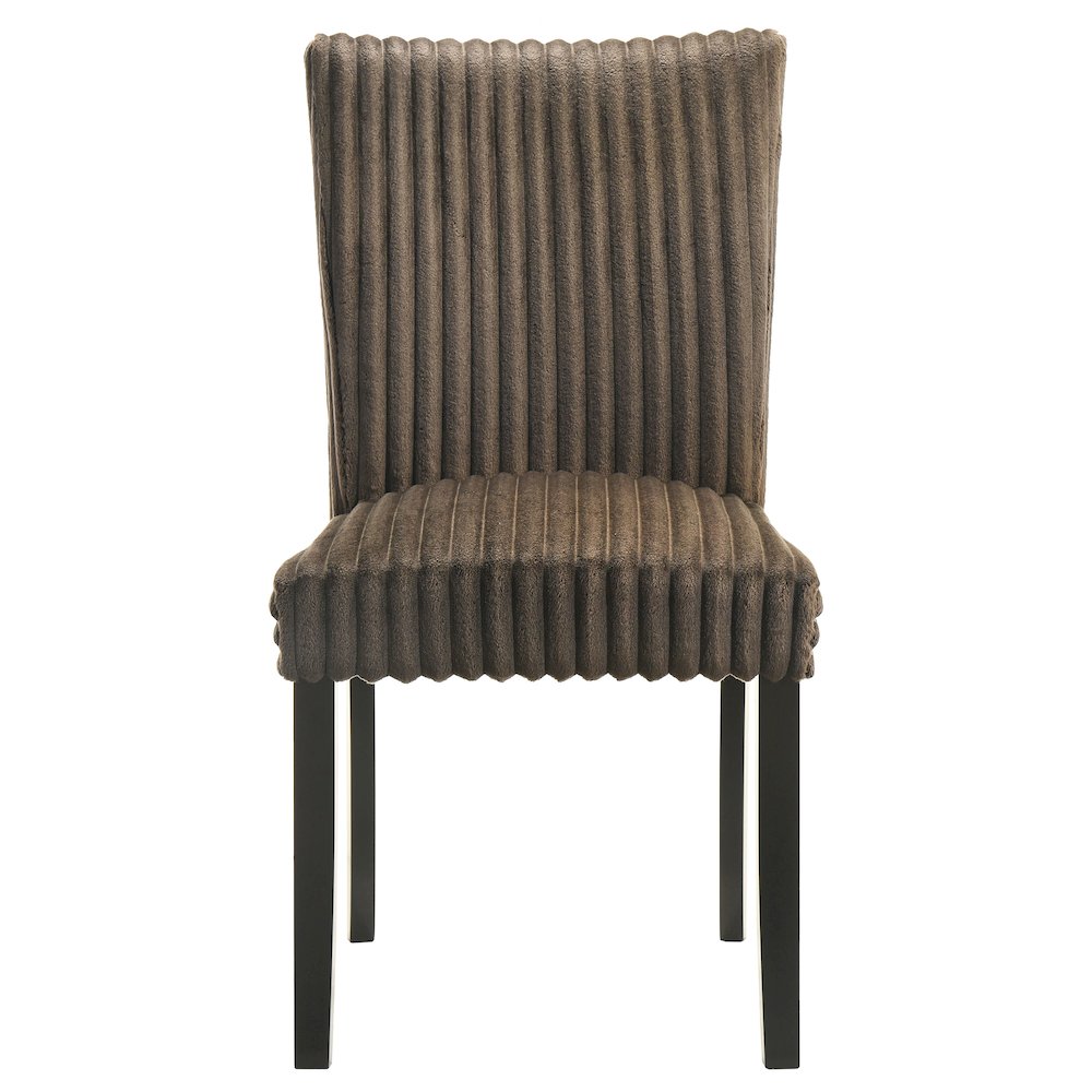 Dermott Upholstered Parson Dining Side Chair Chocolate (Set of 2). Picture 4