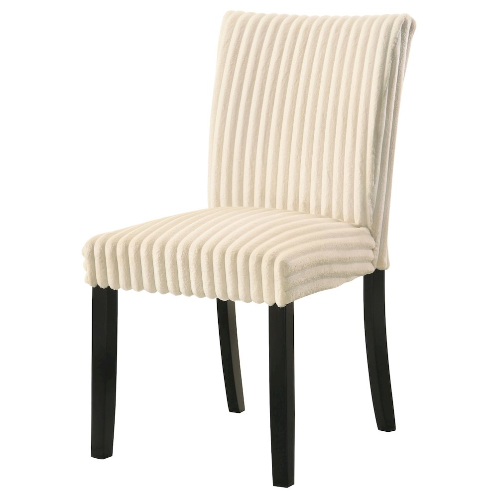 Dermott Upholstered Parson Dining Side Chair Cream (Set of 2). Picture 5