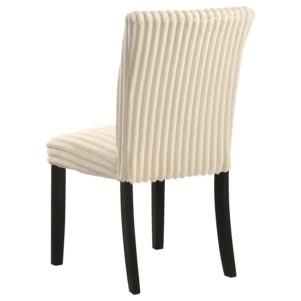 Dermott Upholstered Parson Dining Side Chair Cream (Set of 2). Picture 7