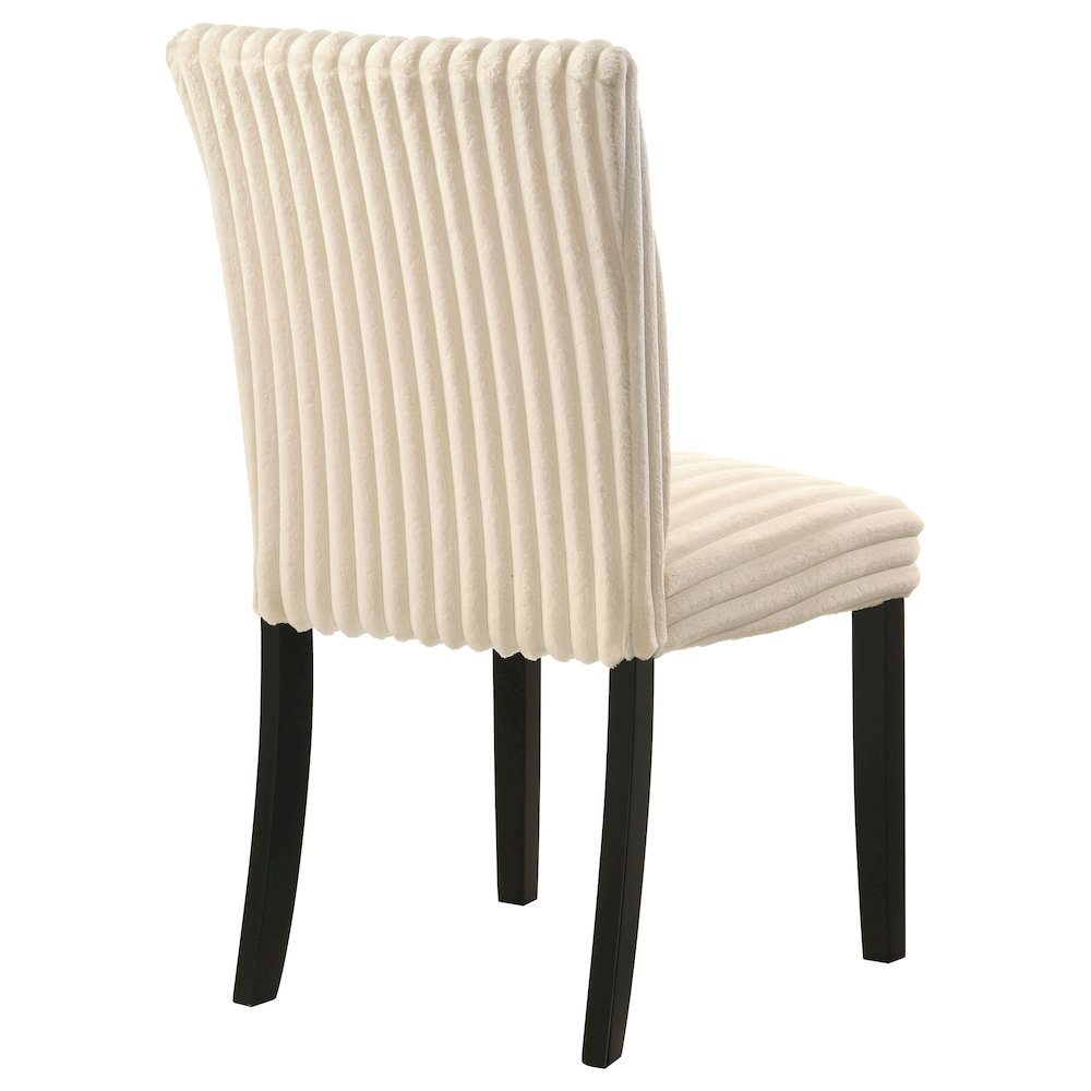 Dermott Upholstered Parson Dining Side Chair Cream (Set of 2). Picture 8