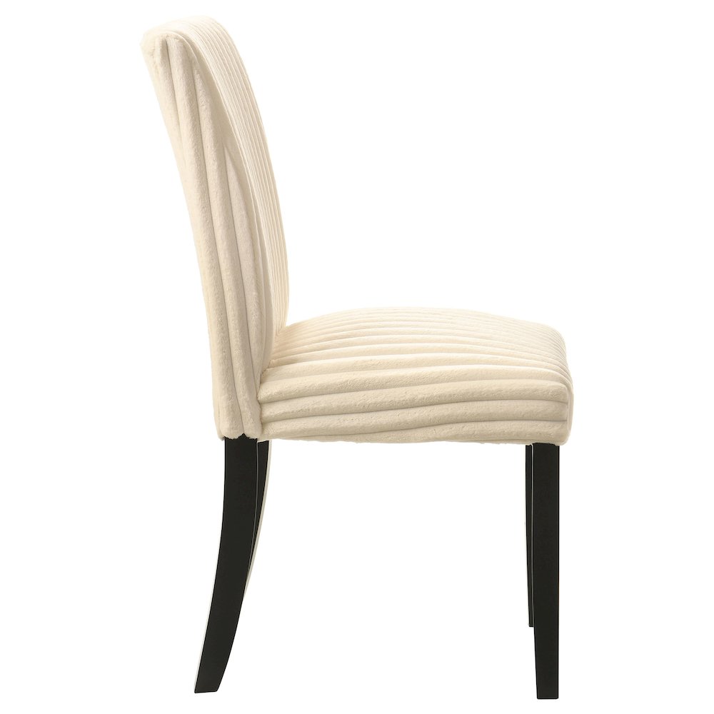 Dermott Upholstered Parson Dining Side Chair Cream (Set of 2). Picture 9
