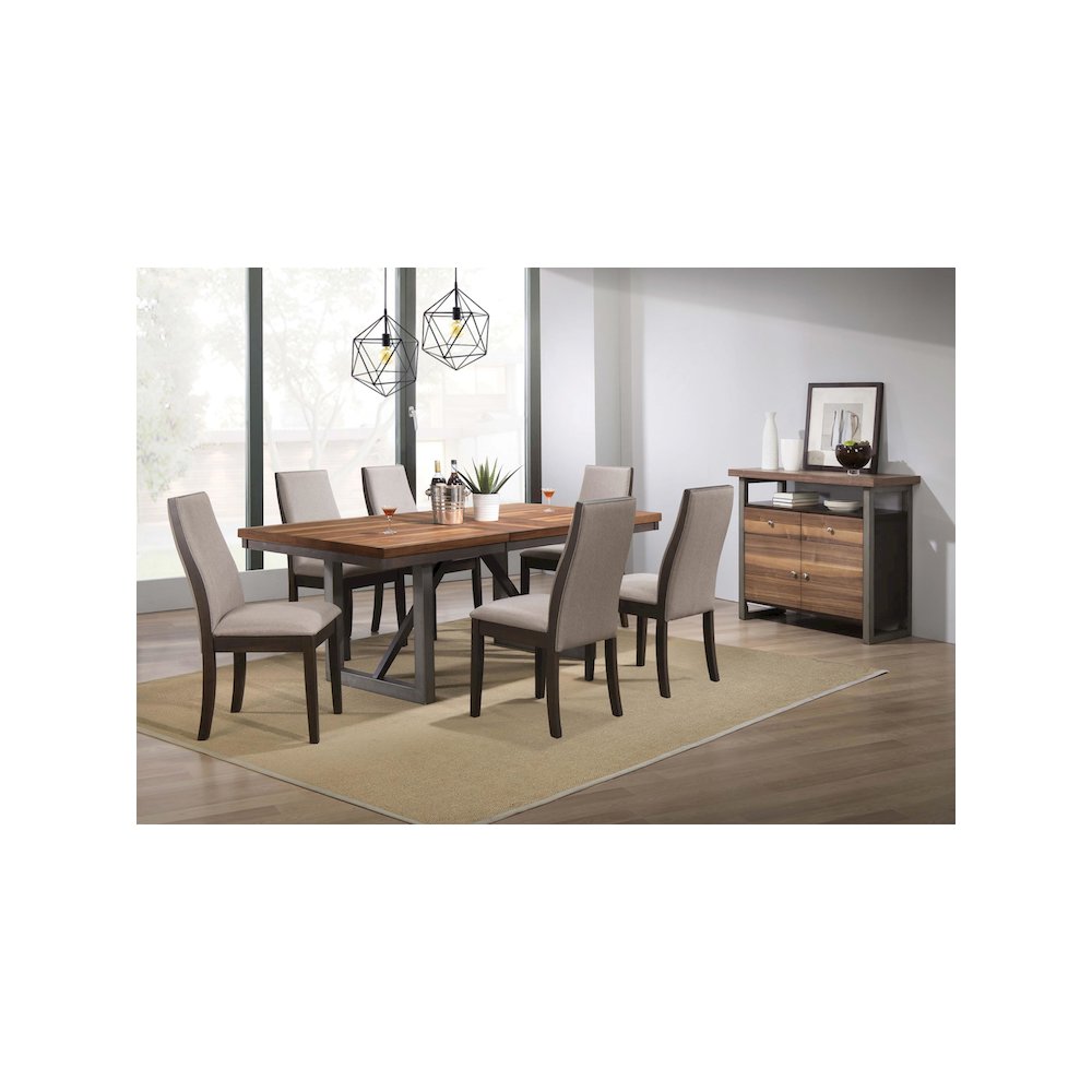 Spring Creek 5-piece Rectangular Dining Table Set Taupe. Picture 8