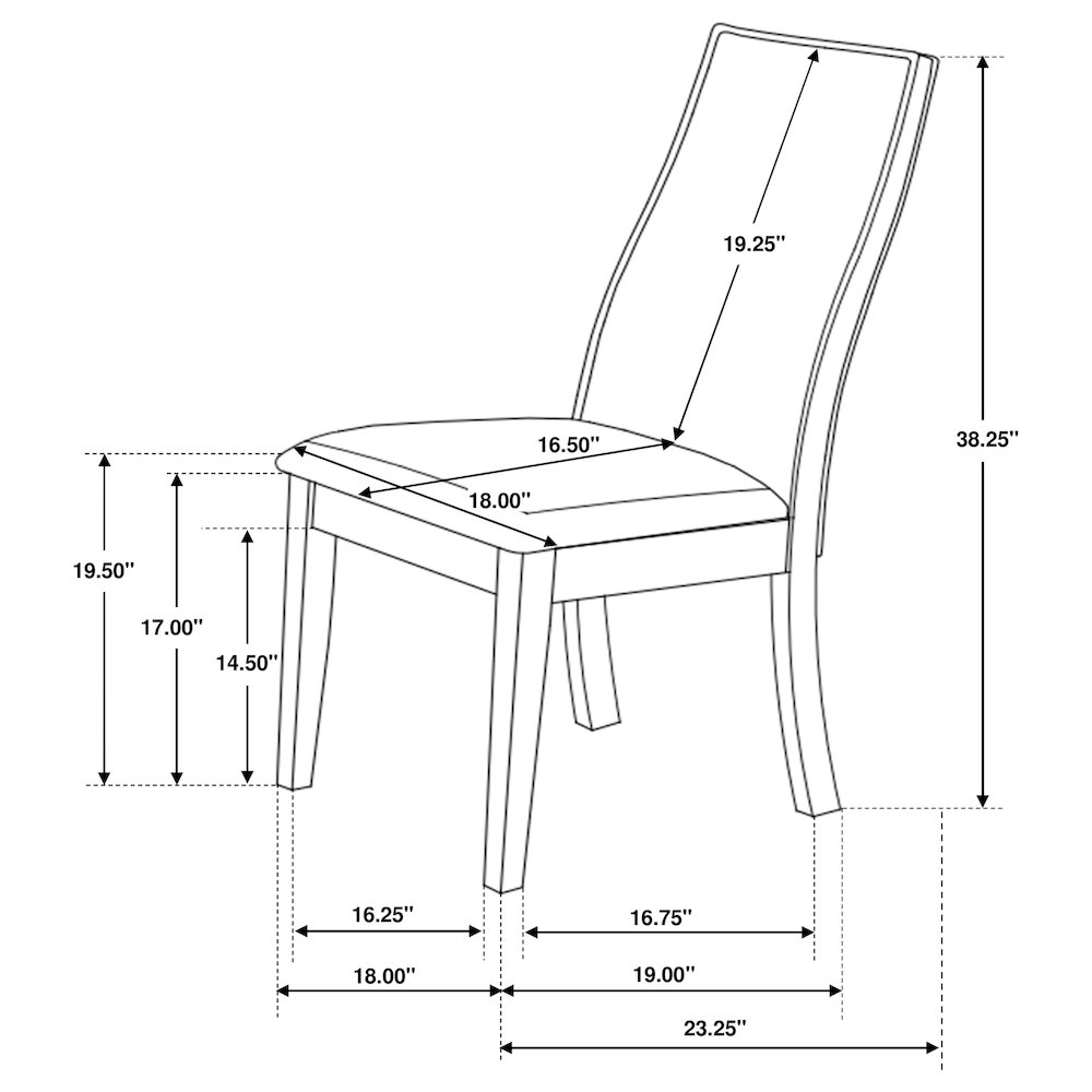 Spring Creek Upholstered Dining Chair Chocolate (Set of 2). Picture 7