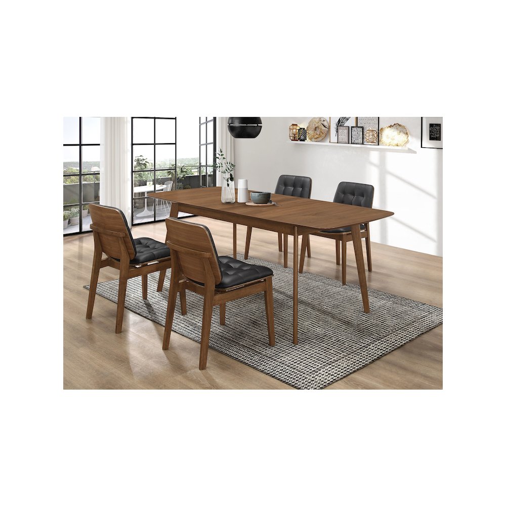 Redbridge Rectangular 5-piece Dining Set Natural Walnut. Picture 1