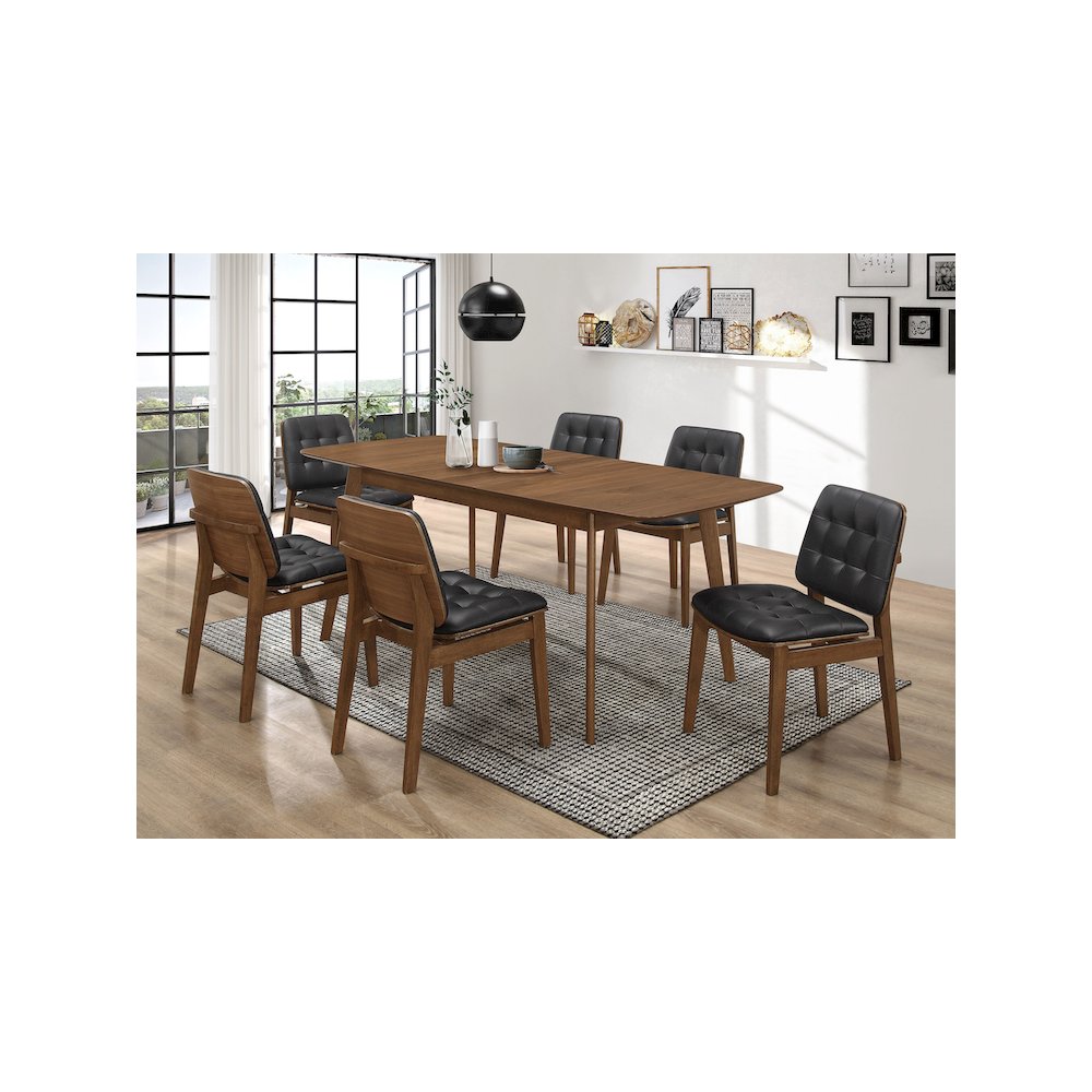 Redbridge Rectangular 7-piece Dining Set Natural Walnut. Picture 1