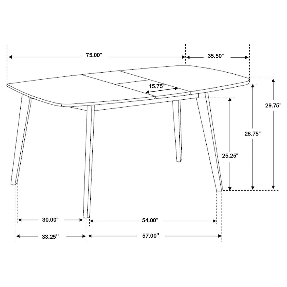 Redbridge Rectangular 7-piece Dining Set Natural Walnut. Picture 8