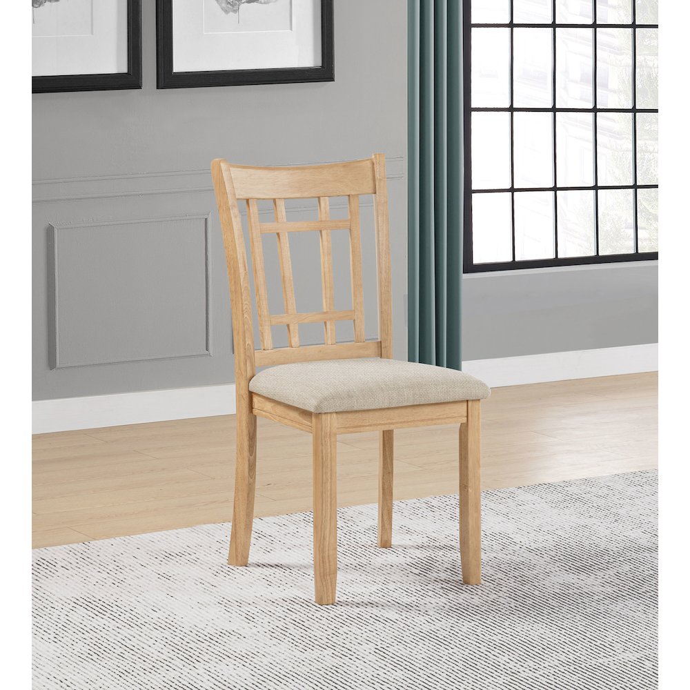 Lavon Wood Dining Side Chair Grey and Light Oak (Set of 2). Picture 2