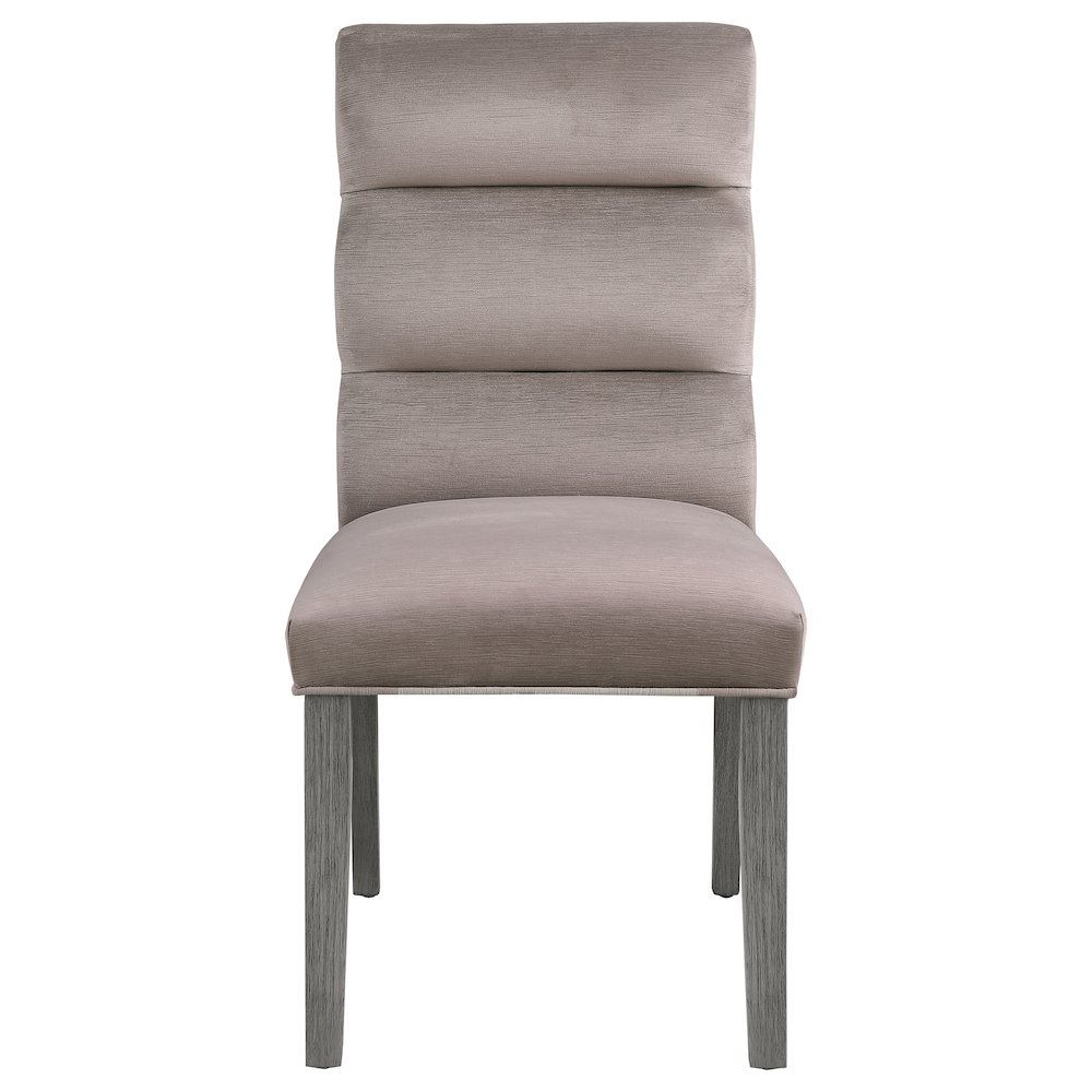 Carla Velvet Upholstered Dining Side Chair Ash (Set of 2). Picture 4