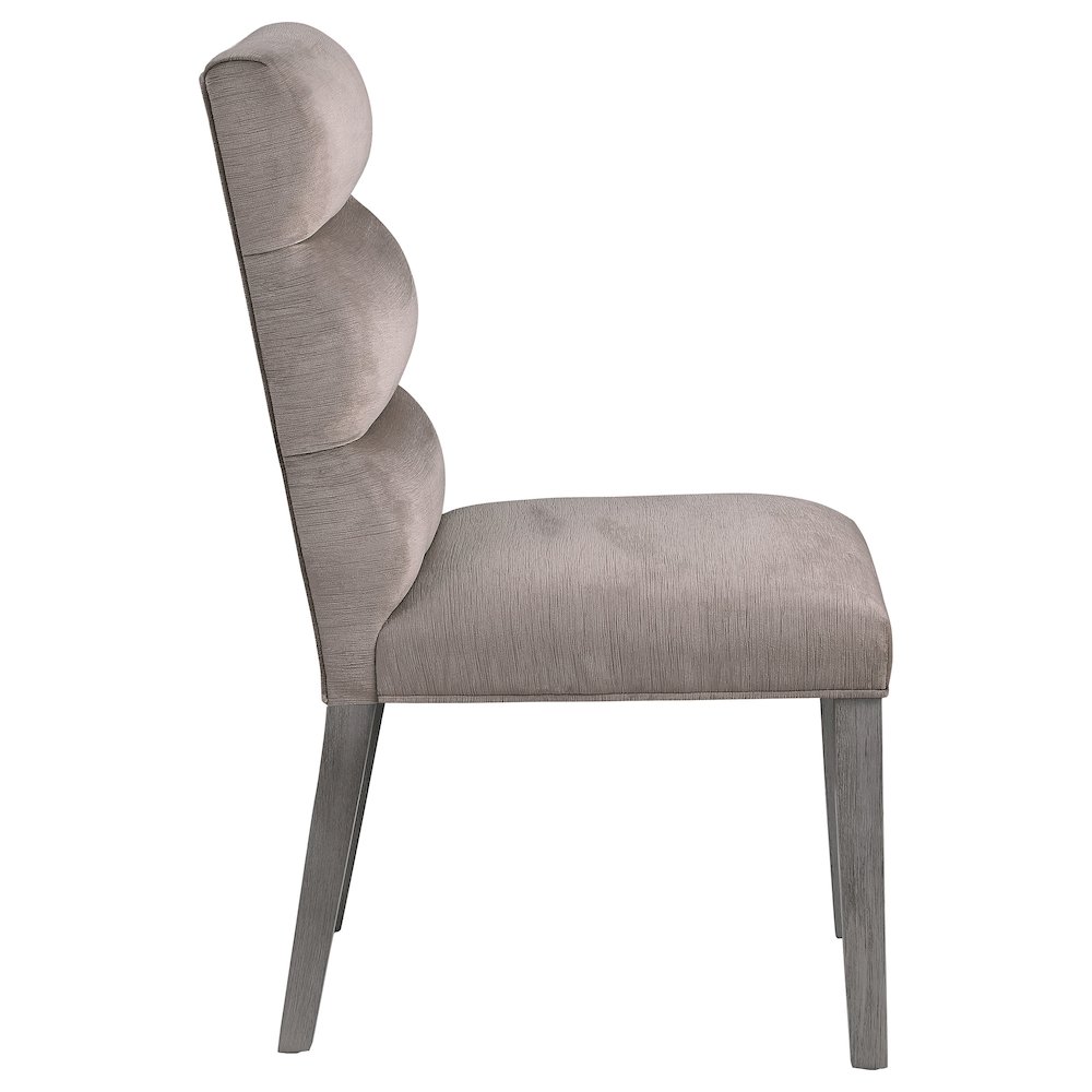 Carla Velvet Upholstered Dining Side Chair Ash (Set of 2). Picture 9