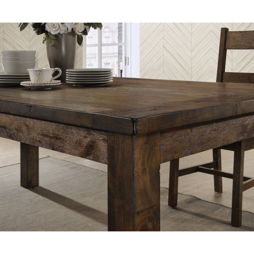 Coleman 7-piece Rectangular Dining Set Rustic Golden Brown. Picture 8