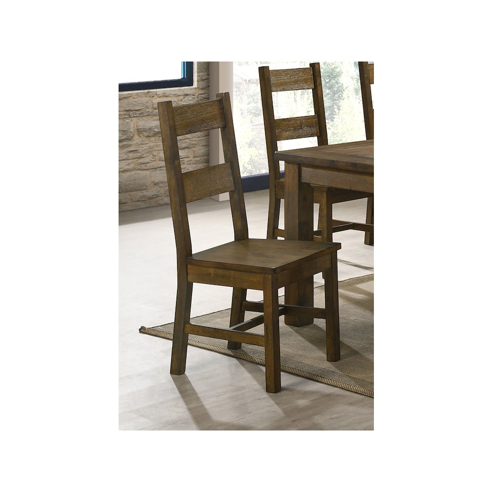 Coleman Dining Side Chair Rustic Golden Brown (Set of 2). Picture 5