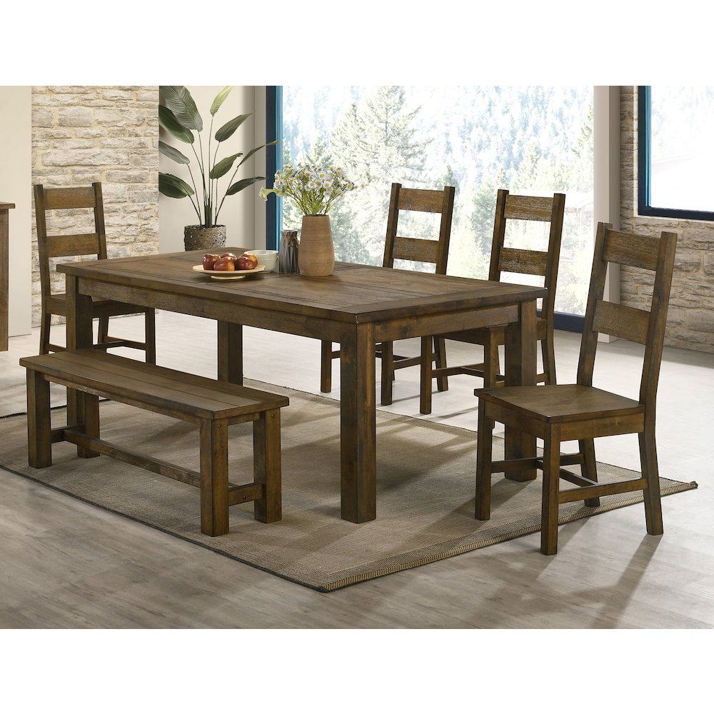 Coleman Dining Side Chair Rustic Golden Brown (Set of 2). Picture 7