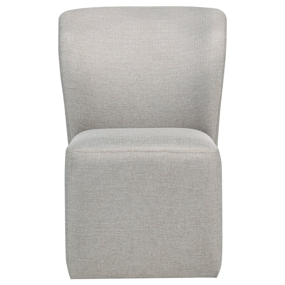 Jaelynn Upholstered Parsons Dining Side Chair Beige (Set of 2). Picture 2