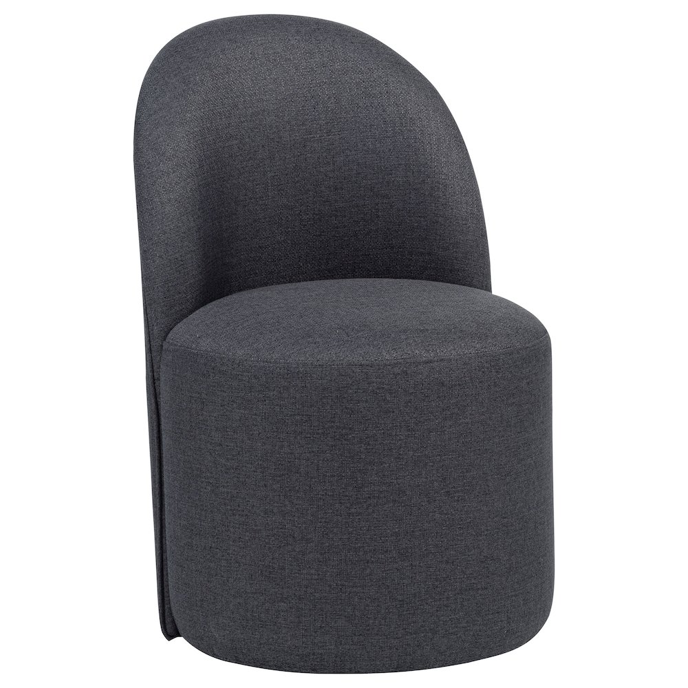 Aubrey Upholstered Barrel Dining Side Chair Charcoal (Set of 2). Picture 1