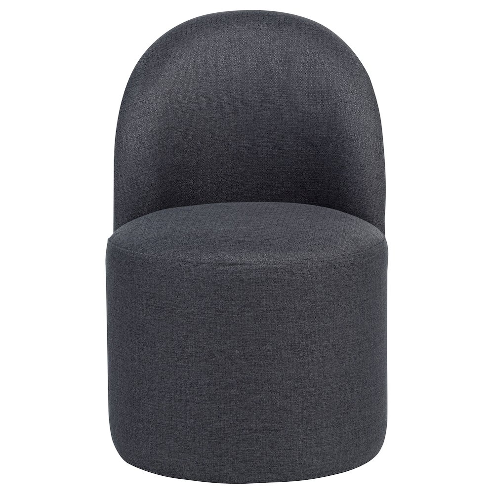 Aubrey Upholstered Barrel Dining Side Chair Charcoal (Set of 2). Picture 2