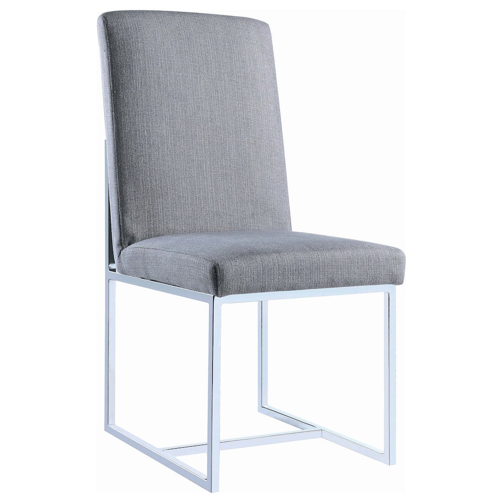 Mackinnon Upholstered Dining Side Chair Grey (Set of 2). Picture 3