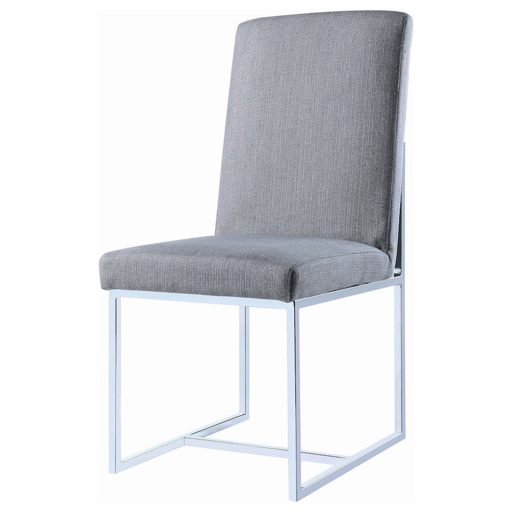 Mackinnon Upholstered Dining Side Chair Grey (Set of 2). Picture 5