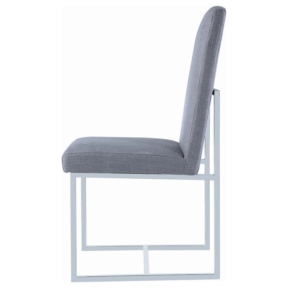 Mackinnon Upholstered Dining Side Chair Grey (Set of 2). Picture 6