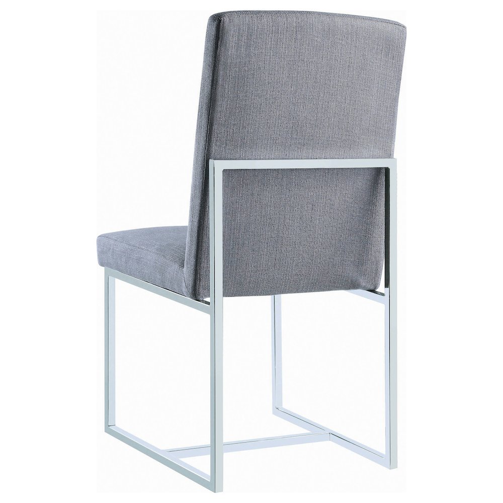 Mackinnon Upholstered Dining Side Chair Grey (Set of 2). Picture 7