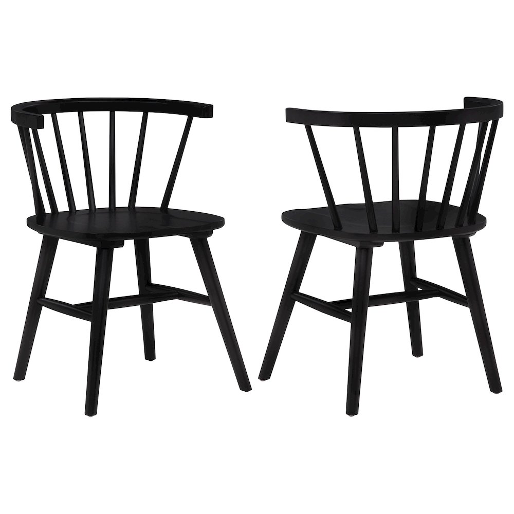 Jeffries Windsor Wood Dining Side Chair Black (Set of 2). Picture 1