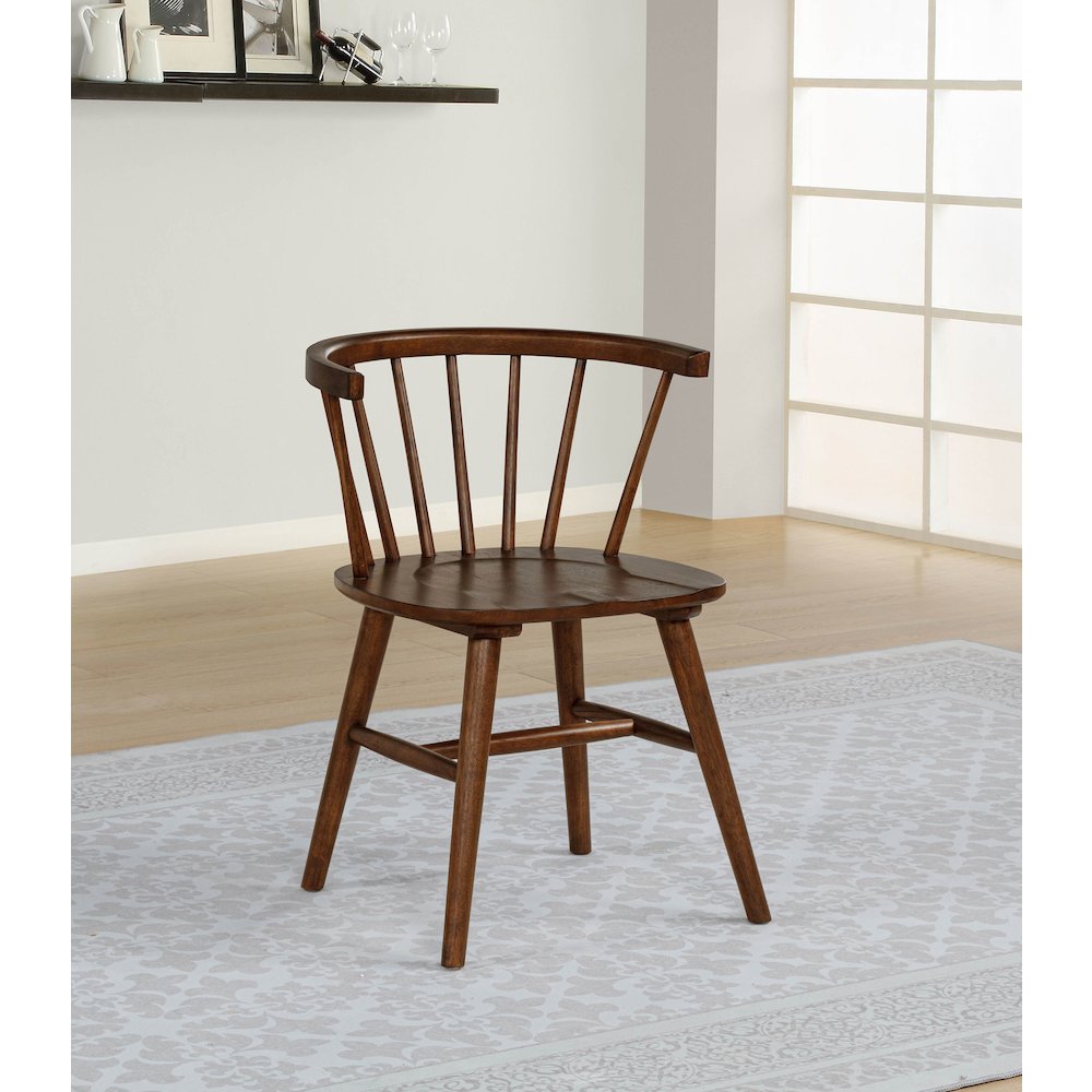 Jeffries Windsor Wood Dining Side Chair Walnut (Set of 2). Picture 2