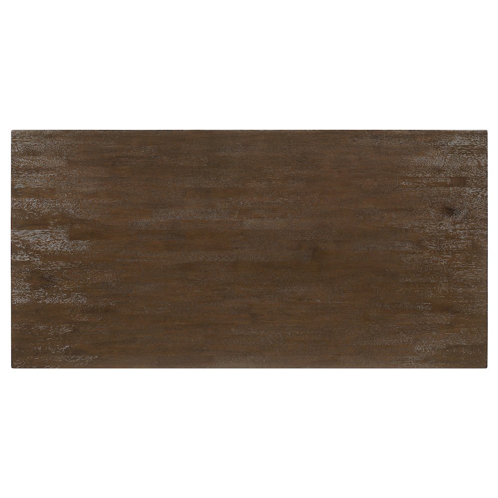 Reynolds Rectangular 79-inch Wood Dining Table Brown Oak. Picture 9