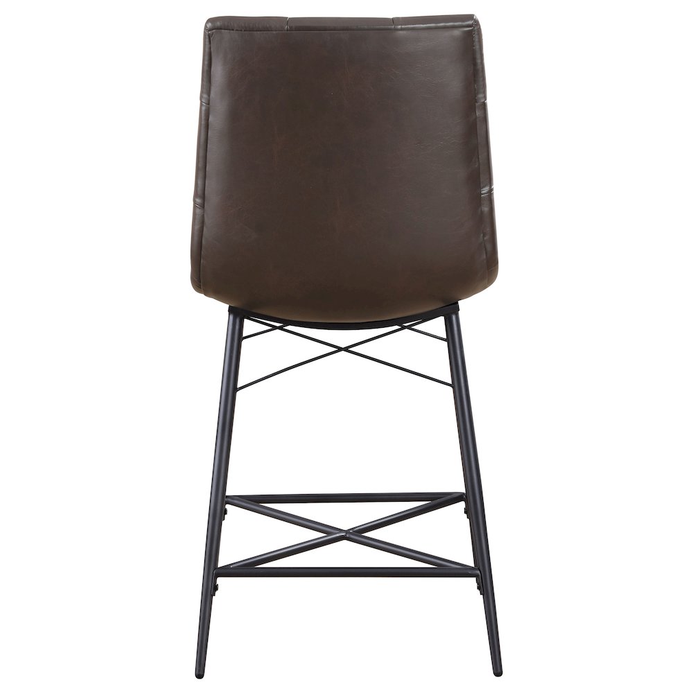 Aiken Upholstered Tufted Counter Chair Brown (Set of 2). Picture 8