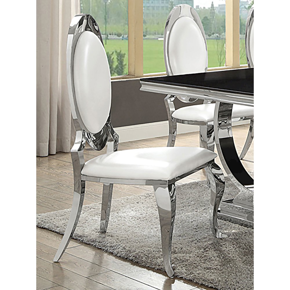 Anchorage Upholstered Dining Chair Cream White (Set of 2). Picture 10