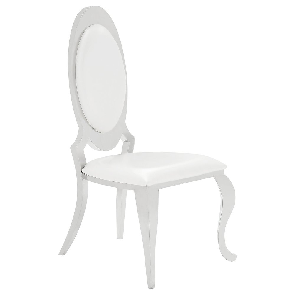 Anchorage Upholstered Dining Chair Cream White (Set of 2). Picture 3