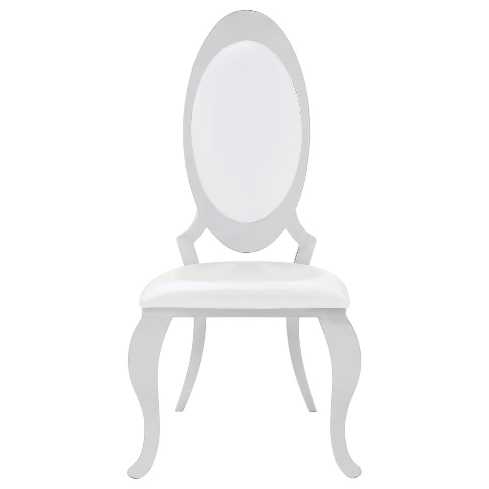 Anchorage Upholstered Dining Chair Cream White (Set of 2). Picture 4