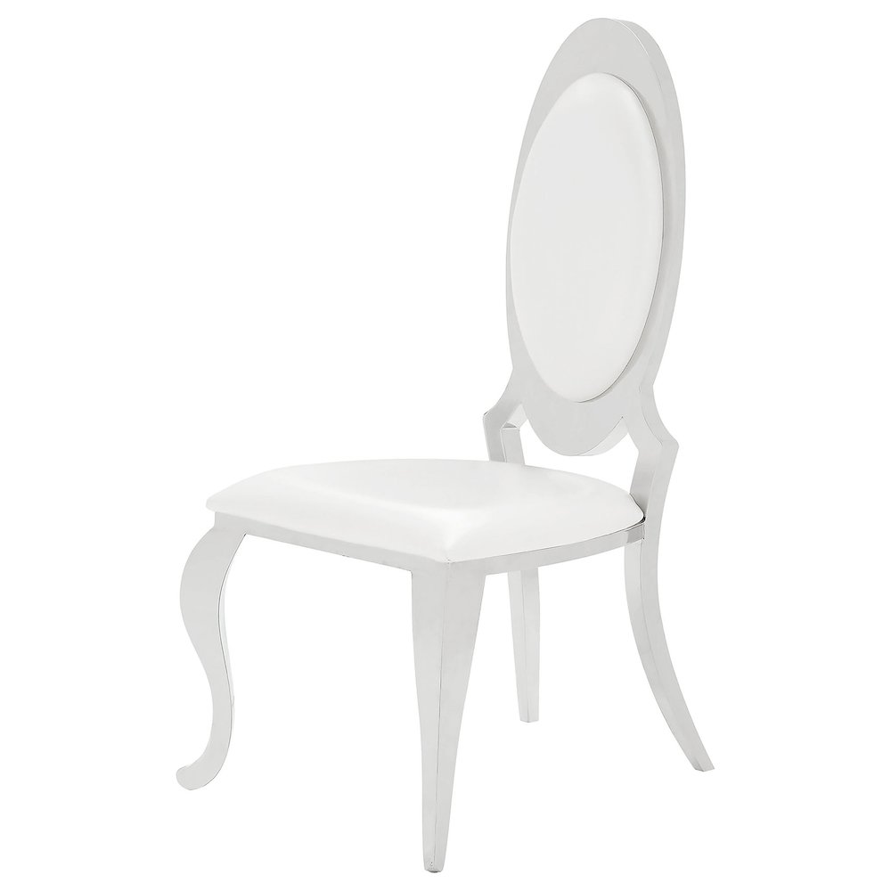 Anchorage Upholstered Dining Chair Cream White (Set of 2). Picture 5