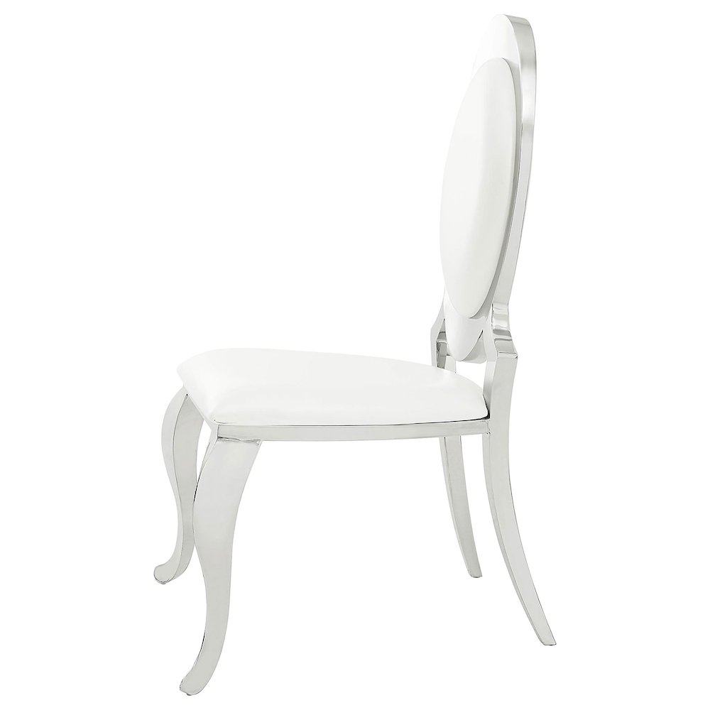 Anchorage Upholstered Dining Chair Cream White (Set of 2). Picture 6