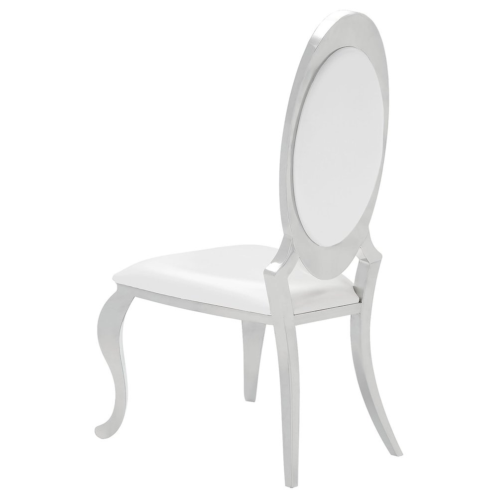 Anchorage Upholstered Dining Chair Cream White (Set of 2). Picture 7