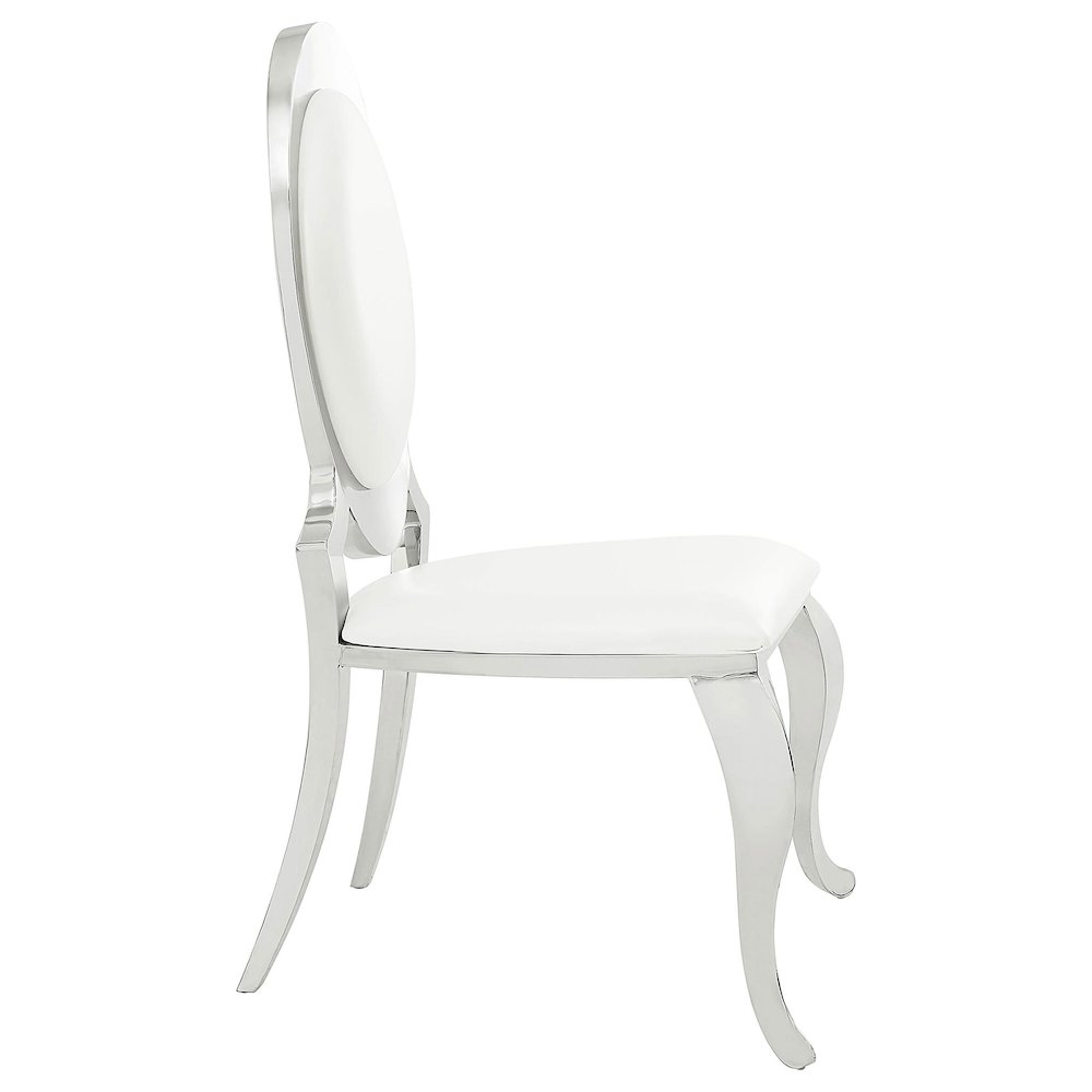 Anchorage Upholstered Dining Chair Cream White (Set of 2). Picture 9