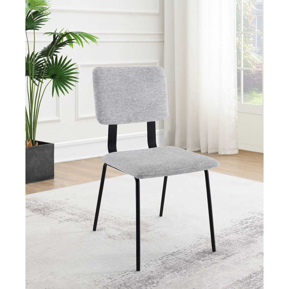 Calla Fabric Upholstered Dining Side Chair Grey (Set of 2). Picture 10