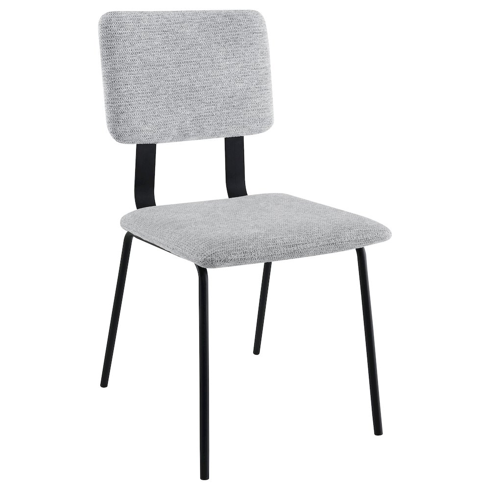 Calla Fabric Upholstered Dining Side Chair Grey (Set of 2). Picture 3
