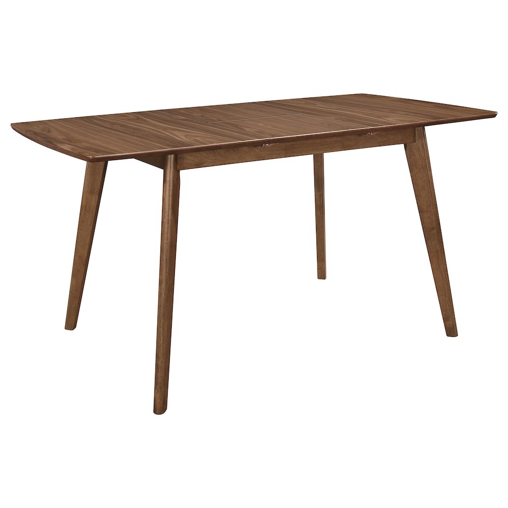 Alfredo 63-inch Extension Leaf Dining Table Natural Walnut. Picture 1