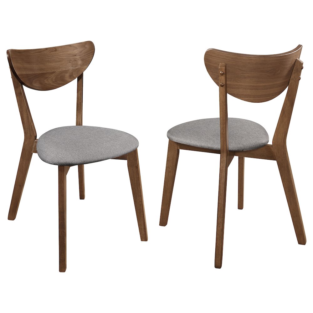 Alfredo Dining Side Chair Grey and Natural Walnut (Set of 2). Picture 1