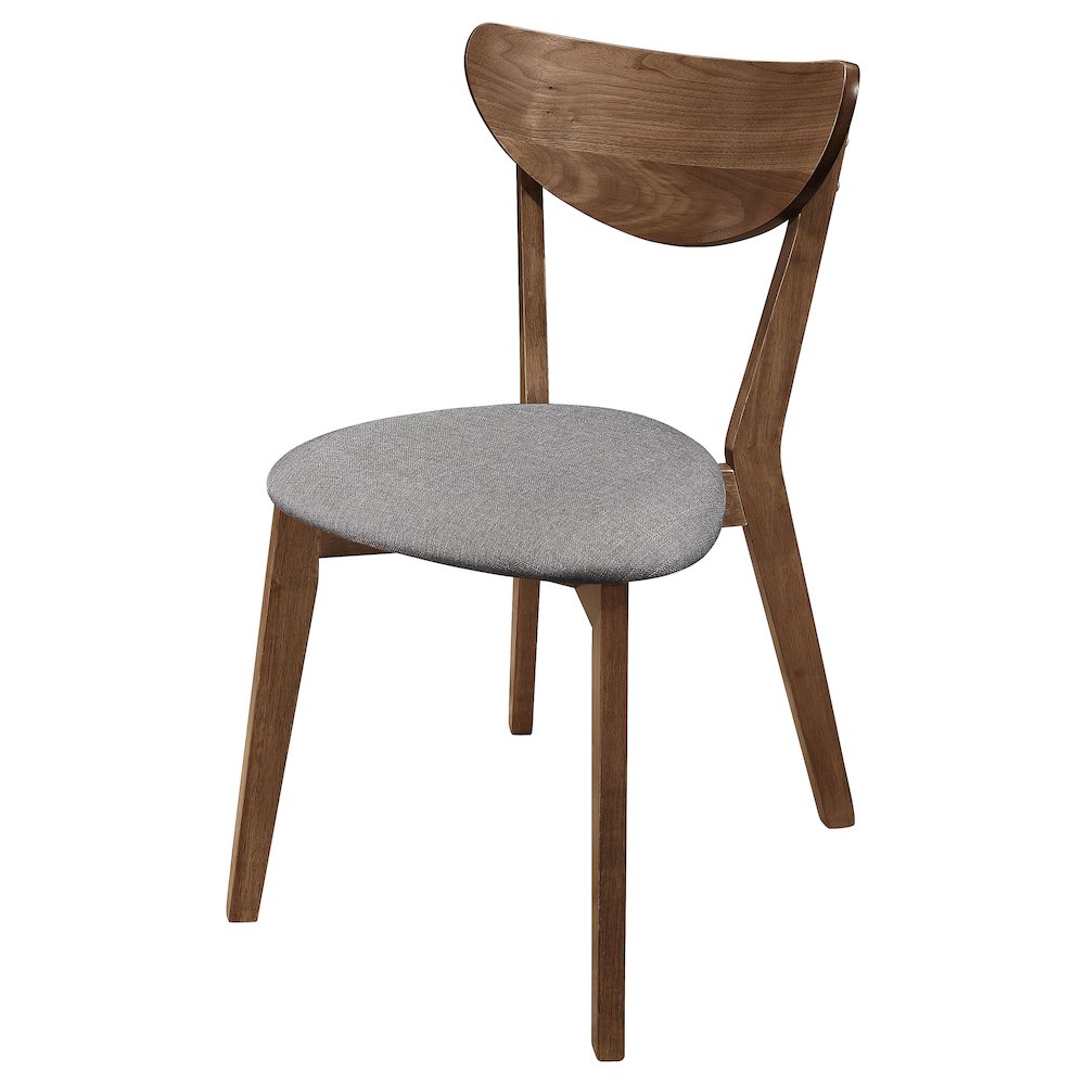 Alfredo Dining Side Chair Grey and Natural Walnut (Set of 2). Picture 5