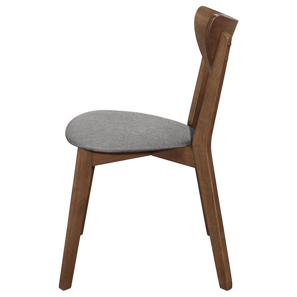 Alfredo Dining Side Chair Grey and Natural Walnut (Set of 2). Picture 6