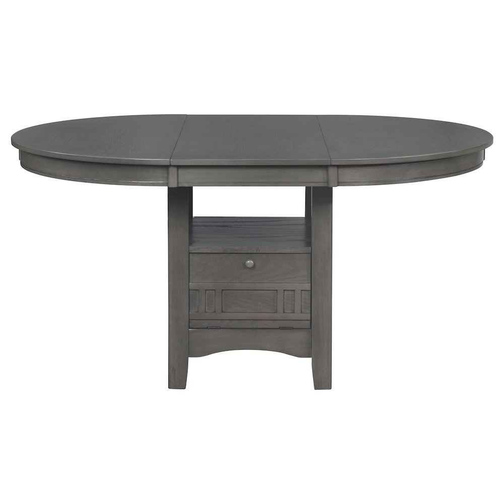 Lavon 5-piece Oval Extension Leaf Dining Set Medium Grey. Picture 4