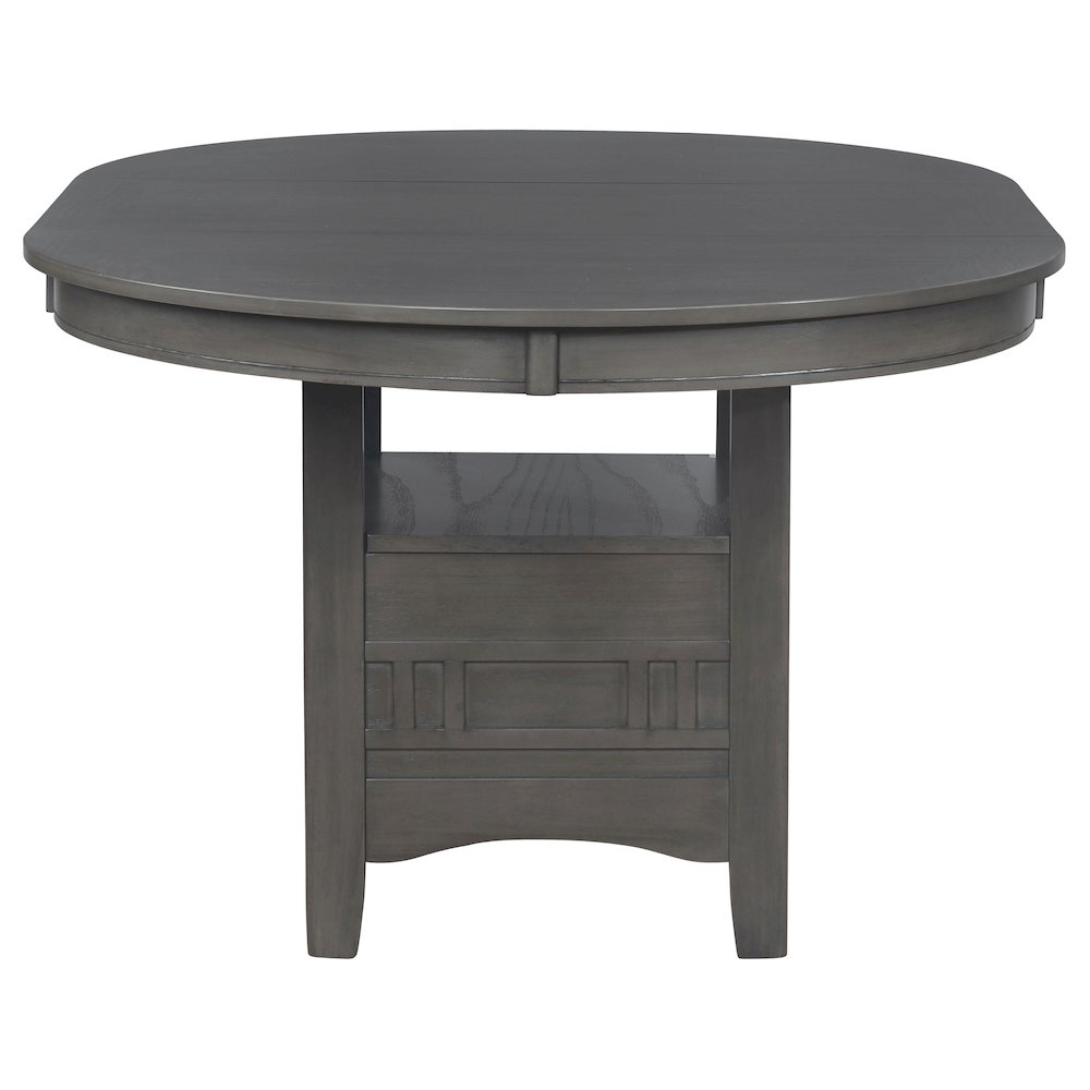 Lavon 5-piece Oval Extension Leaf Dining Set Medium Grey. Picture 5