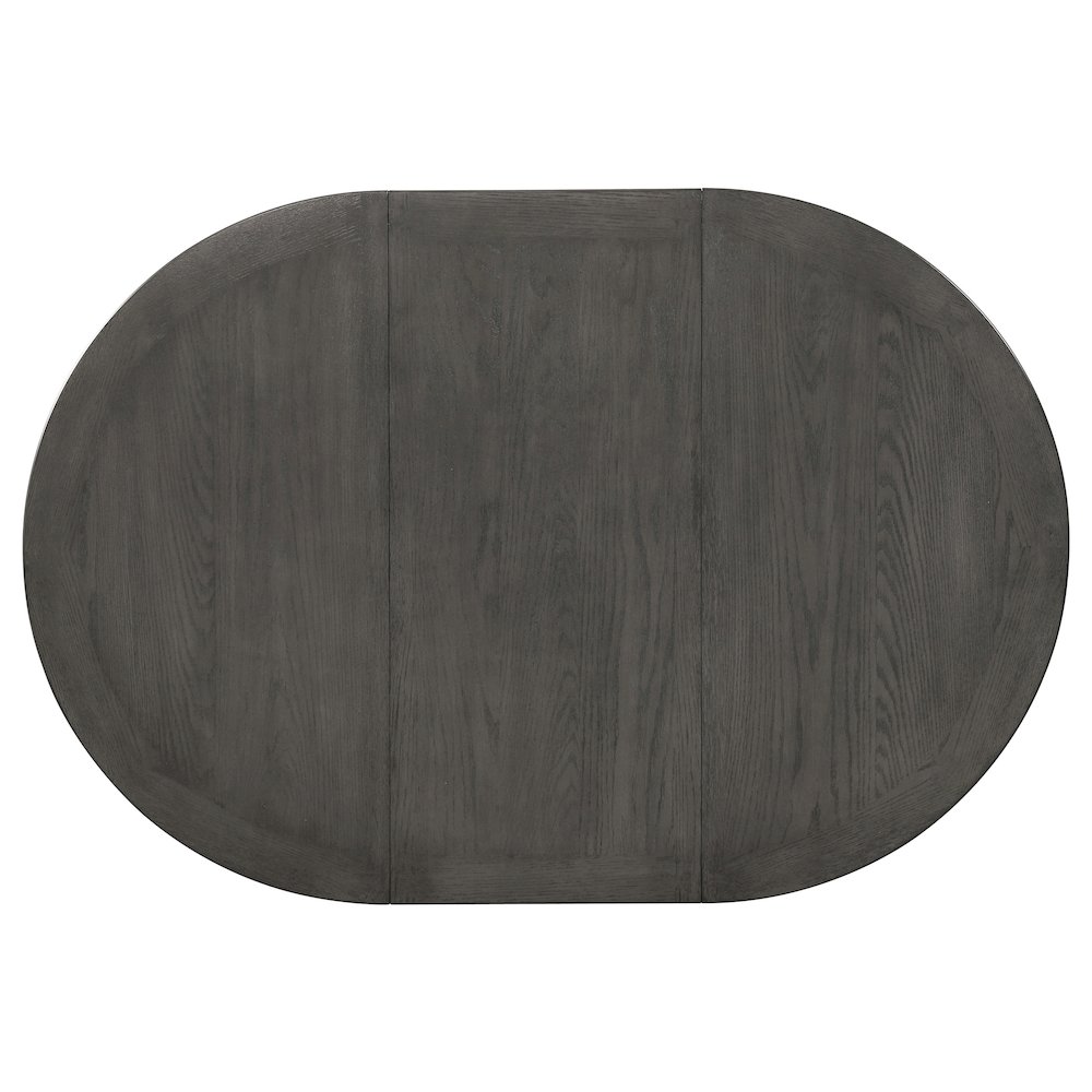 Lavon 5-piece Oval Extension Leaf Dining Set Medium Grey. Picture 11