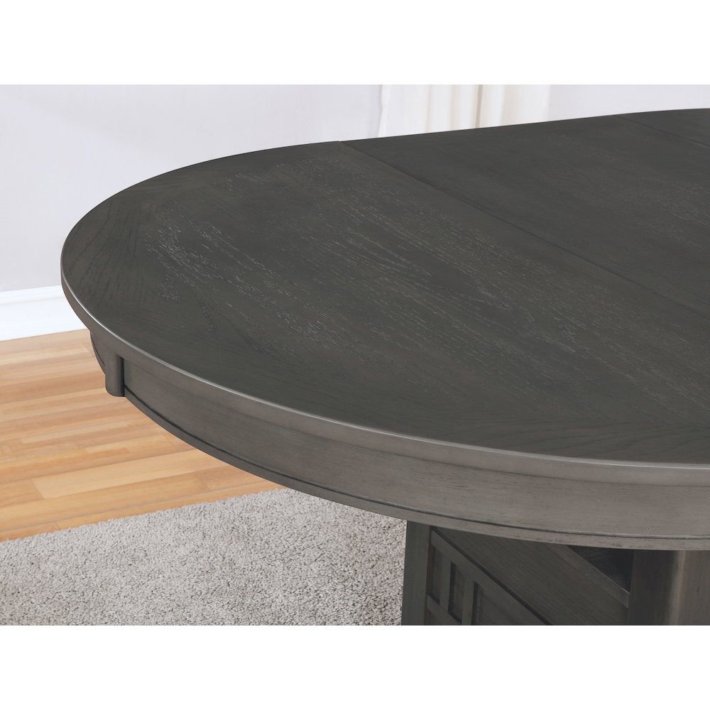 Lavon 5-piece Oval Extension Leaf Dining Set Medium Grey. Picture 12