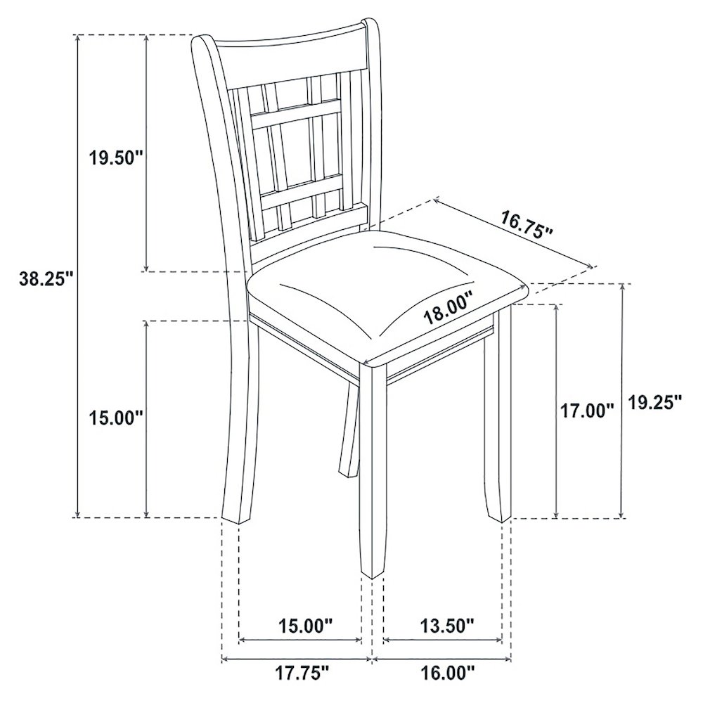 Lavon Wood Dining Side Chair Medium Grey (Set of 2). Picture 14