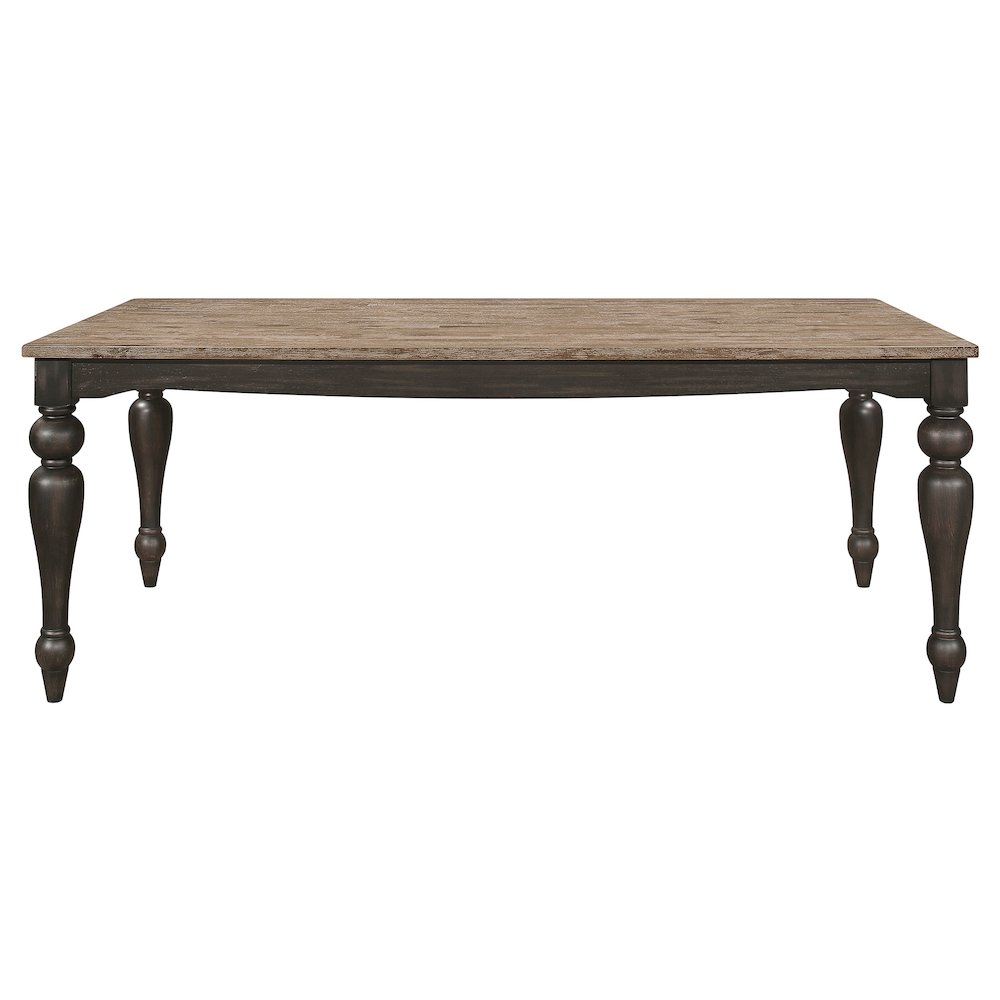 Bridget Rectangular 79-inch Dining Table Brown Brushed. Picture 3